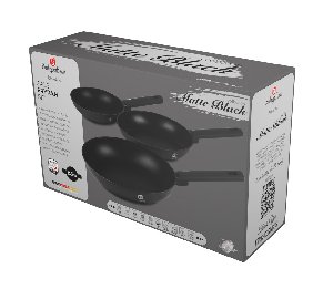 סט מחבתות 3 חלקים Matte Black מבית Berlinger Haus